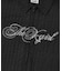 SCRIPT LOGO SHIRRED S/S ZIP UP TOP