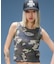 HOLLOW OUT OVAL LOGO TANK TOP