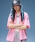 STRIPED RHINESTONE S/S SHIRT