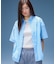 STRIPED RHINESTONE S/S SHIRT