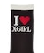 I LOVE X-GIRL RIBBED SOCKS