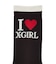 I LOVE X-GIRL RIBBED SOCKS