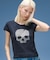 RHINESTONE SKULL S/S BABY TEE