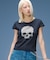 RHINESTONE SKULL S/S BABY TEE