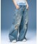DISTRESSED BAGGY DENIM PANTS