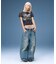 DISTRESSED BAGGY DENIM PANTS