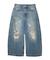 DISTRESSED BAGGY DENIM PANTS
