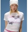 SCRIPT LOGO AND BUTTERFLY MESH S/S BABY TEE