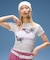 SCRIPT LOGO AND BUTTERFLY MESH S/S BABY TEE