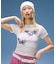 SCRIPT LOGO AND BUTTERFLY MESH S/S BABY TEE