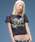 SCRIPT LOGO AND BUTTERFLY MESH S/S BABY TEE