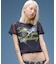SCRIPT LOGO AND BUTTERFLY MESH S/S BABY TEE