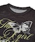 SCRIPT LOGO AND BUTTERFLY MESH S/S BABY TEE