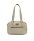 METAL LOGO PLATE FAUX LEATHER HANDBAG
