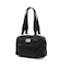 METAL LOGO PLATE FAUX LEATHER HANDBAG