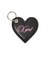 FAUX LEATHER HEART KEYRING
