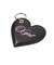 FAUX LEATHER HEART KEYRING