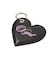 FAUX LEATHER HEART KEYRING