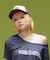 CHEERFUL LOGO AND FACE TRUCKER CAP