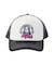 CHEERFUL LOGO AND FACE TRUCKER CAP