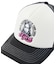 CHEERFUL LOGO AND FACE TRUCKER CAP