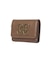 METAL XG EMBLEM FAUX LEATHER CARD CASE