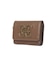 METAL XG EMBLEM FAUX LEATHER CARD CASE