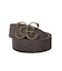 METAL XG EMBLEM BUCKLE FADED FAUX LEATHER BELT