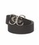 METAL XG EMBLEM BUCKLE FADED FAUX LEATHER BELT