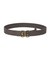 METAL XG EMBLEM BUCKLE FADED FAUX LEATHER BELT