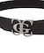 METAL XG EMBLEM BUCKLE FADED FAUX LEATHER BELT