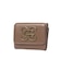 METAL XG EMBLEM FAUX LEATHER MINI WALLET
