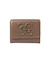 METAL XG EMBLEM FAUX LEATHER MINI WALLET