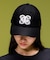 XG EMBLEM FADED FAUX LEATHER 6PANEL CAP
