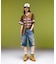 EMBLEM POCKET DISTRESSED DENIM SHORTS