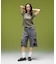 EMBLEM POCKET DISTRESSED DENIM SHORTS