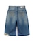 EMBLEM POCKET DISTRESSED DENIM SHORTS