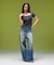 FADED HENLEY NECK S/S COMPACT TOP