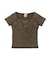 FADED HENLEY NECK S/S COMPACT TOP