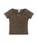 FADED HENLEY NECK S/S COMPACT TOP