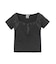FADED HENLEY NECK S/S COMPACT TOP