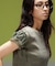 FADED LACED UP SLEEVE S/S COMPACT TOP