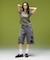 FADED LACED UP SLEEVE S/S COMPACT TOP