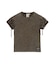 FADED LACED UP SLEEVE S/S COMPACT TOP