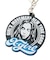 CHEERFUL LOGO AND FACE RUBBER KEY CHARM