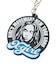 CHEERFUL LOGO AND FACE RUBBER KEY CHARM