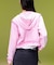 FADED CUT OFF COMPACT ZIP UP SWEWAT HOODIE