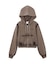 FADED CUT OFF COMPACT ZIP UP SWEWAT HOODIE