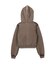 FADED CUT OFF COMPACT ZIP UP SWEWAT HOODIE