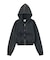 FADED CUT OFF COMPACT ZIP UP SWEWAT HOODIE